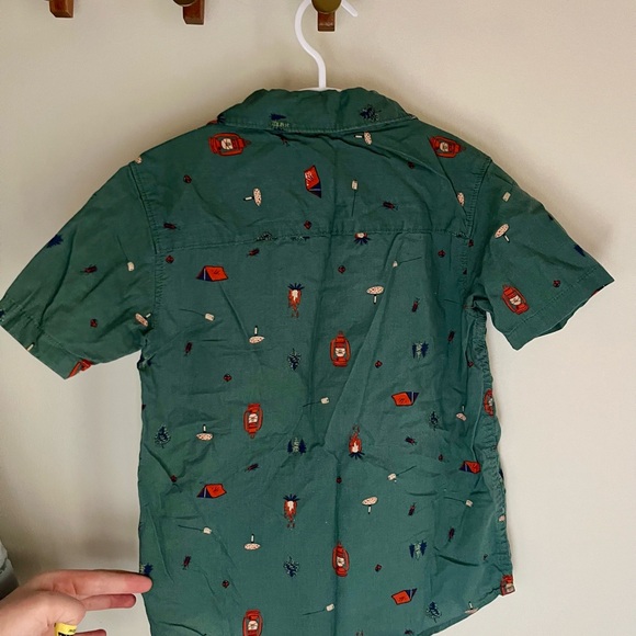 Carter's Teal Adventure Print Kids Button Down Shirt - Picture 4 of 4